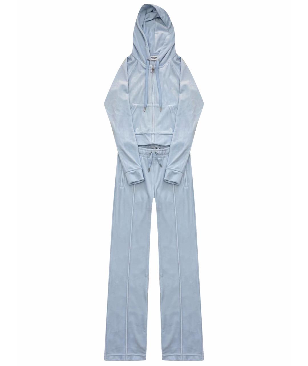 JUICY COUTURE Голубой велюровый спортивные костюмы, фото 1
