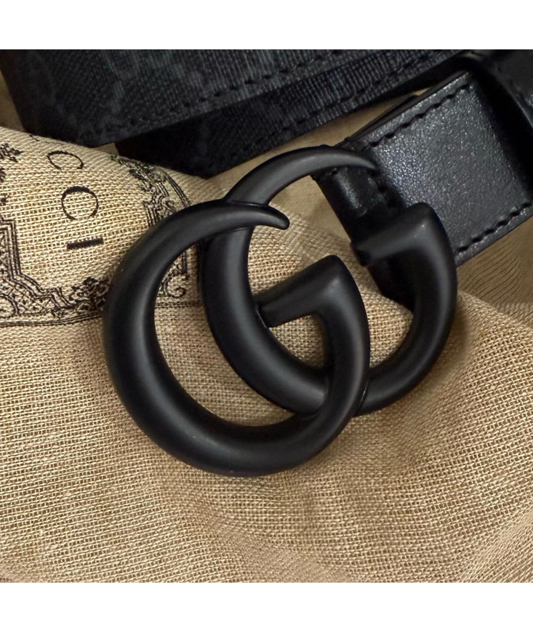 GUCCI Черный кожаный ремень, фото 5