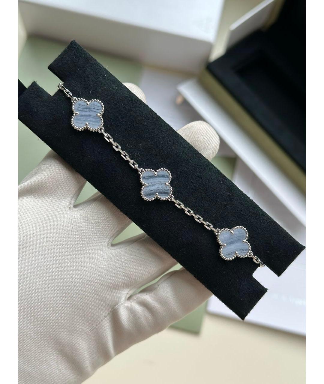 VAN CLEEF & ARPELS Голубой браслет из белого золота, фото 3