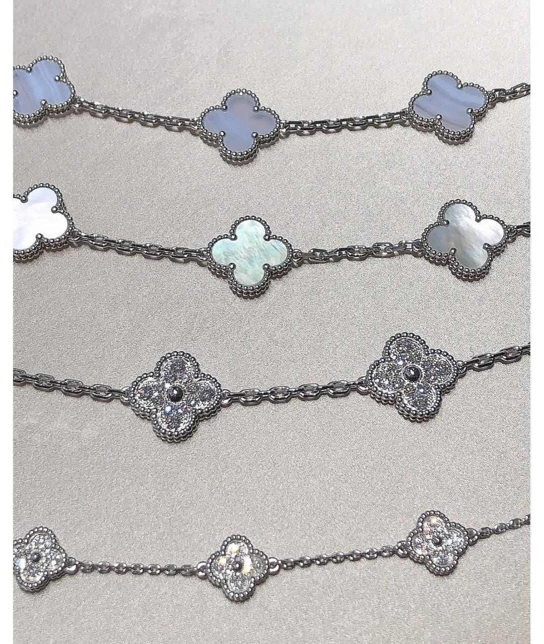 VAN CLEEF & ARPELS Голубой браслет из белого золота, фото 8