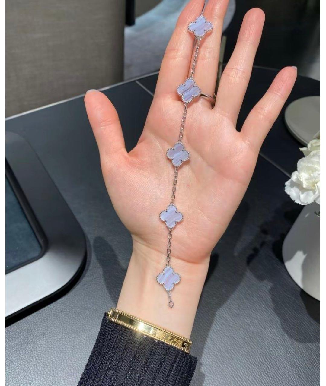 VAN CLEEF & ARPELS Голубой браслет из белого золота, фото 6