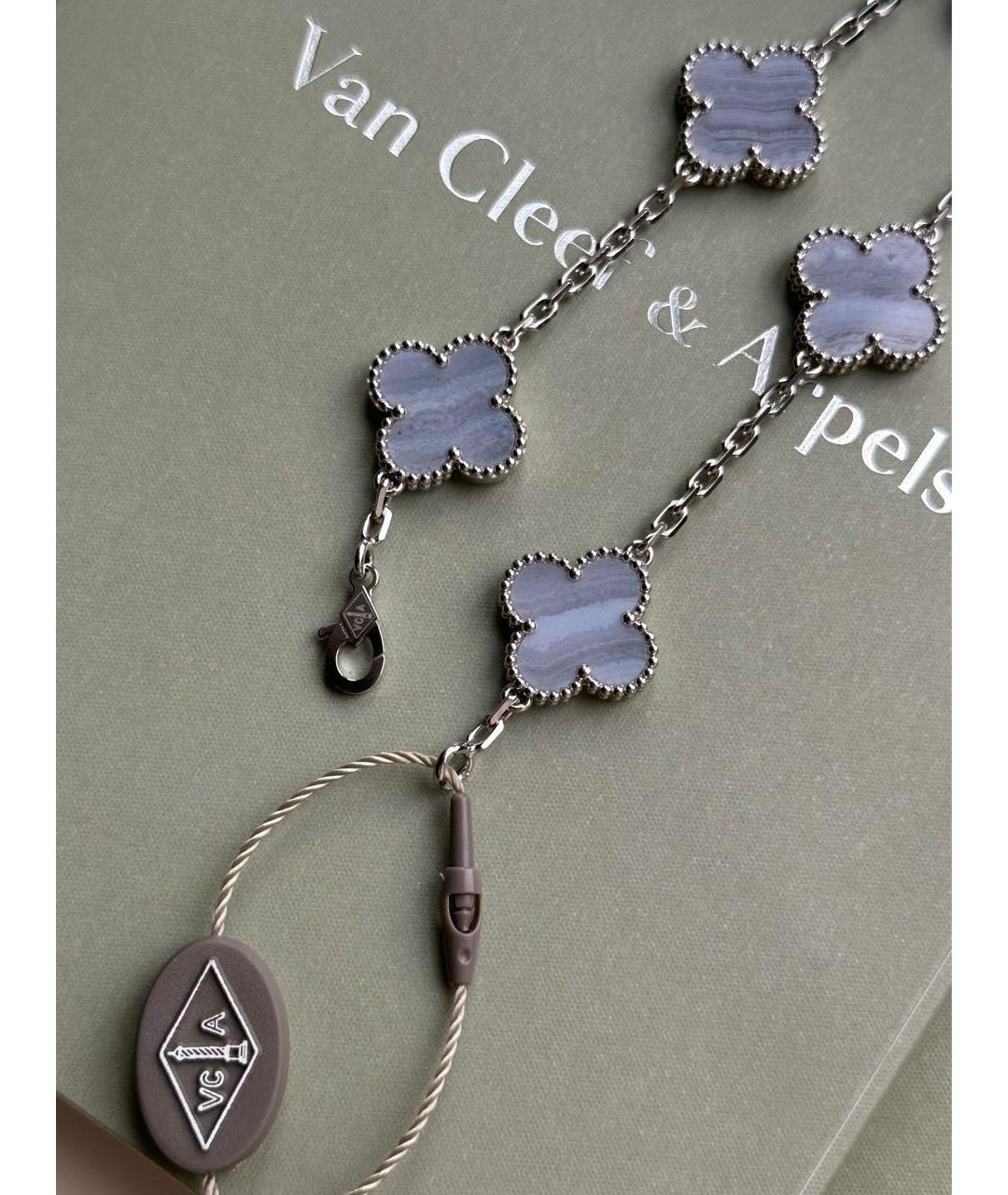 VAN CLEEF & ARPELS Голубой браслет из белого золота, фото 7