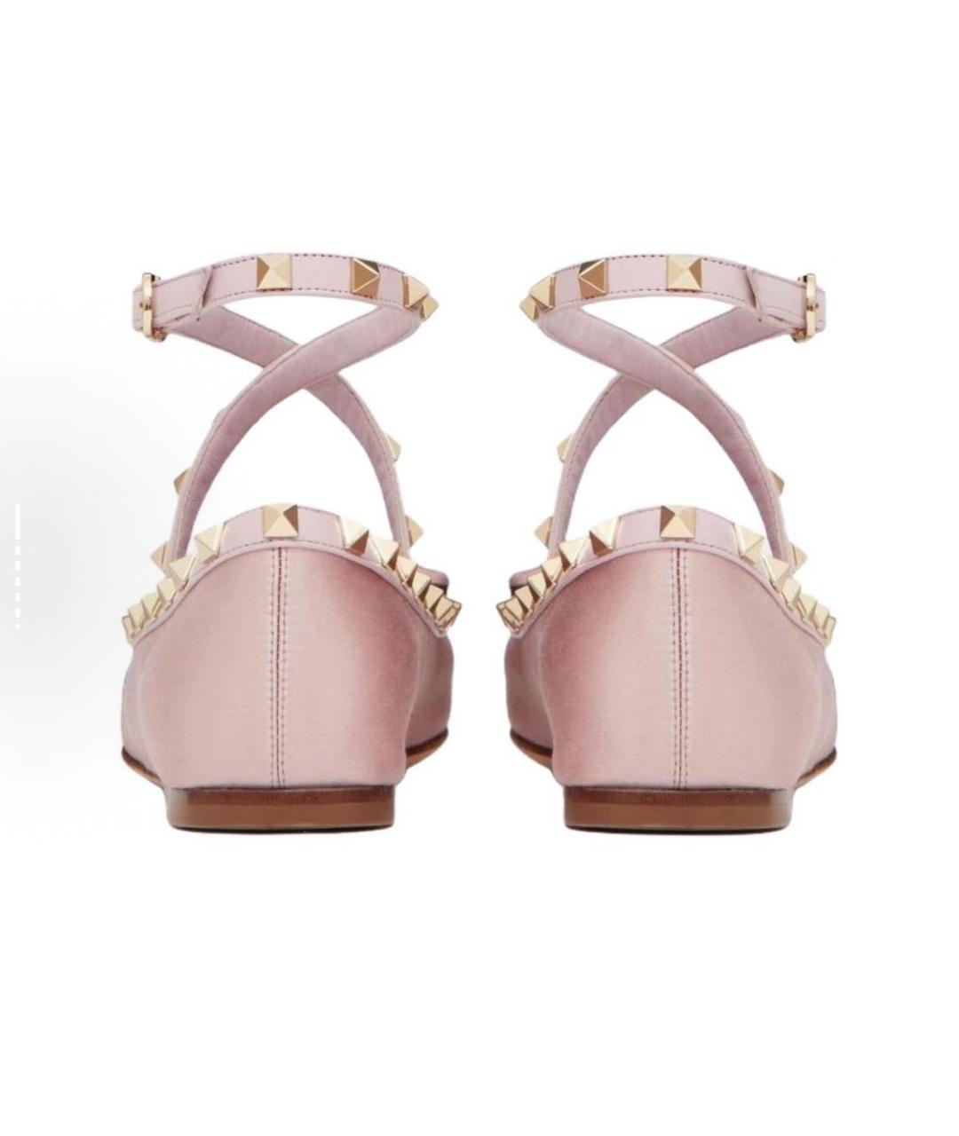 VALENTINO Розовые кожаные балетки, фото 5