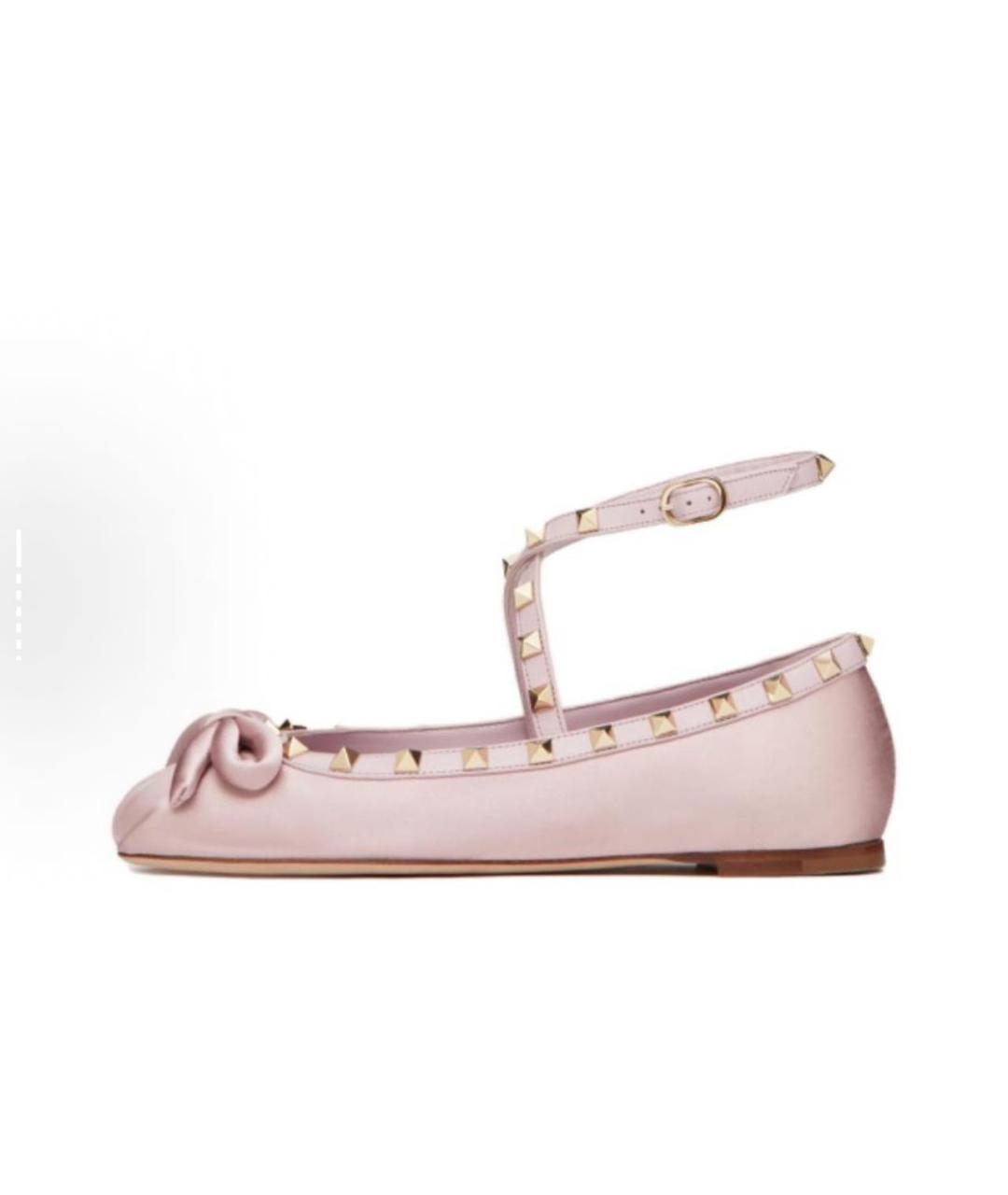 VALENTINO Розовые кожаные балетки, фото 6