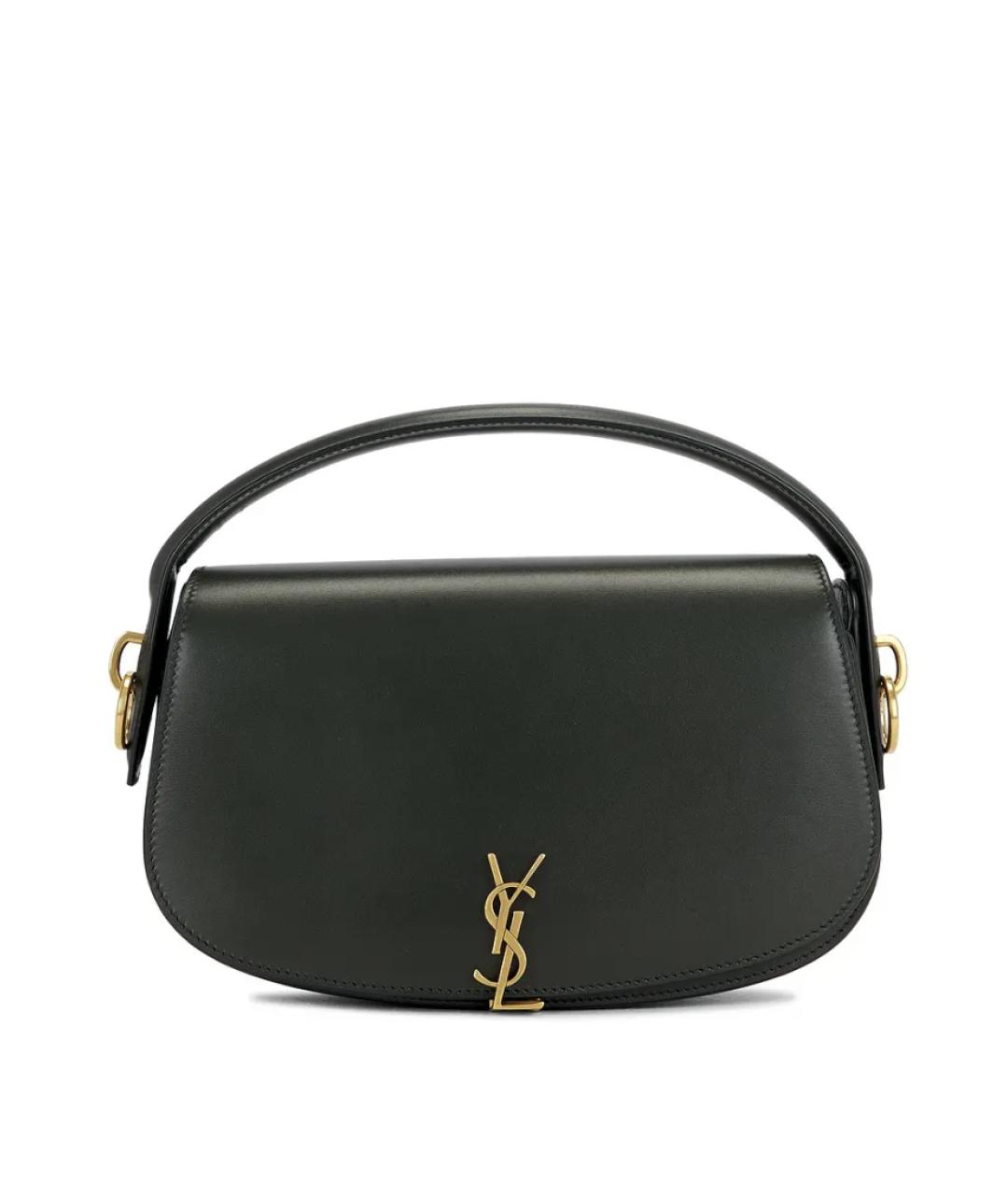 SAINT LAURENT Зеленая кожаная сумка через плечо, фото 3