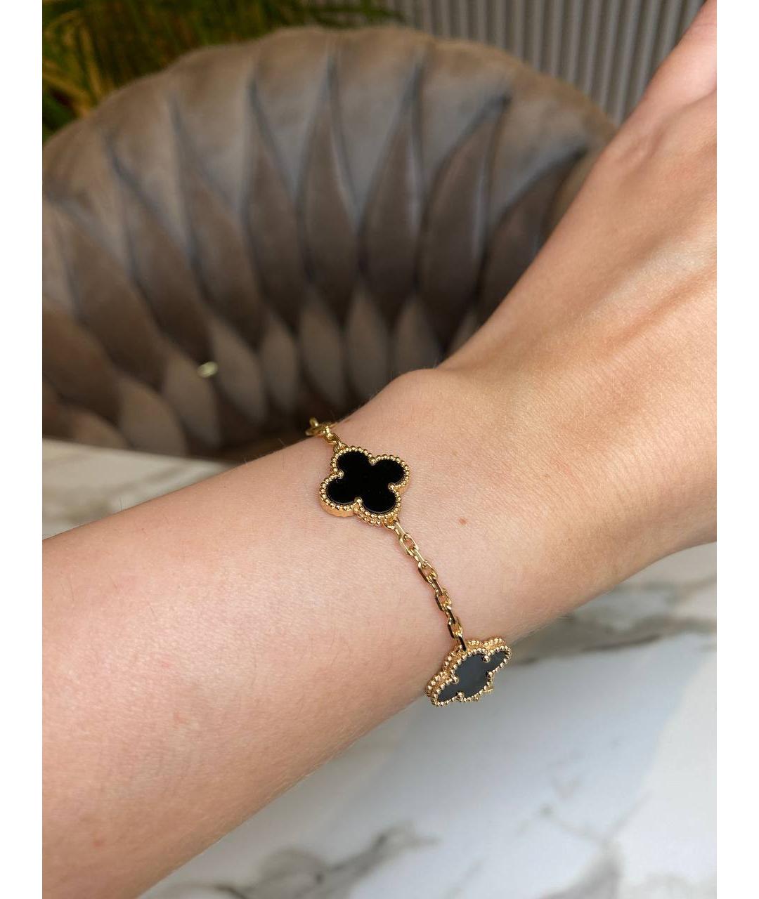 VAN CLEEF & ARPELS Черный браслет из желтого золота, фото 4