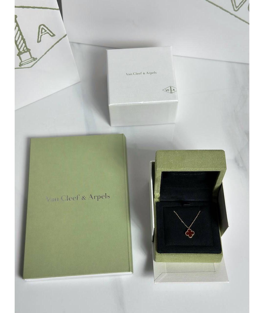 VAN CLEEF & ARPELS Бордовая подвеска из желтого золота, фото 4
