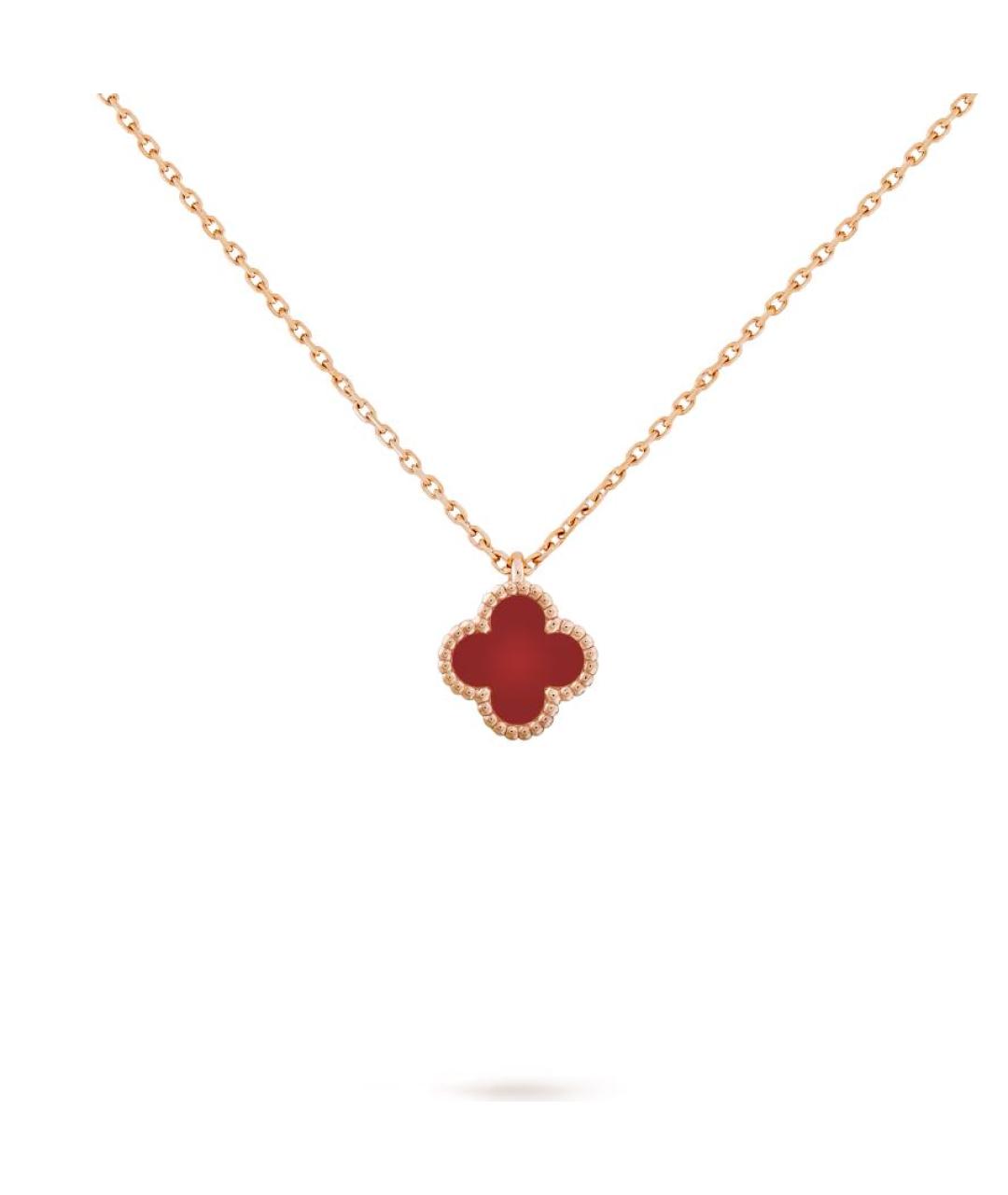VAN CLEEF & ARPELS Бордовая подвеска из желтого золота, фото 5