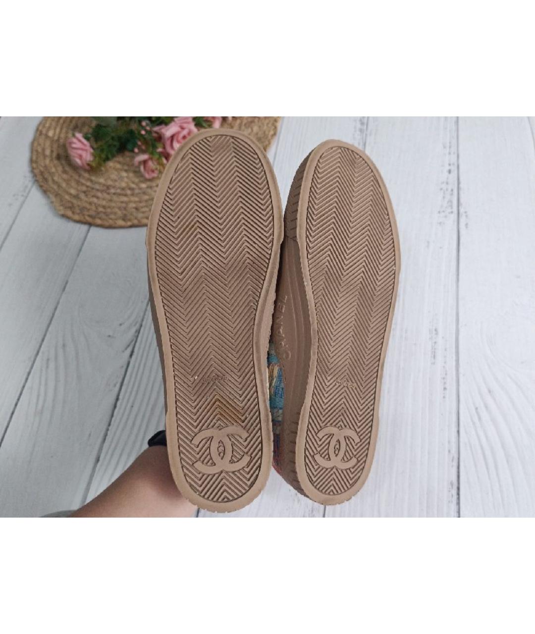 CHANEL Мульти кожаные кеды, фото 6