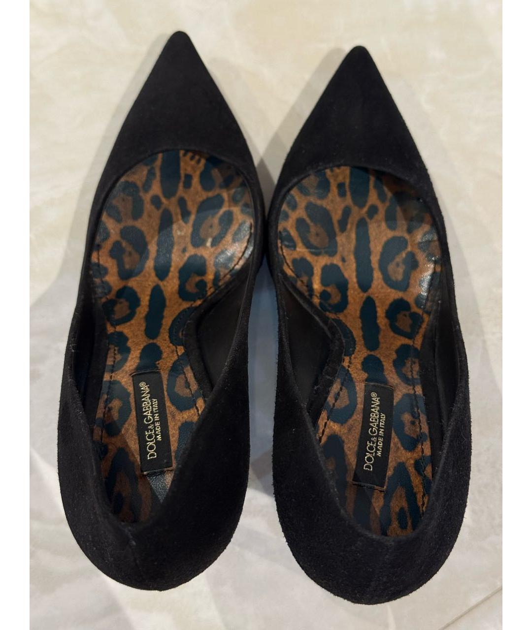 DOLCE&GABBANA Черные замшевые туфли, фото 3