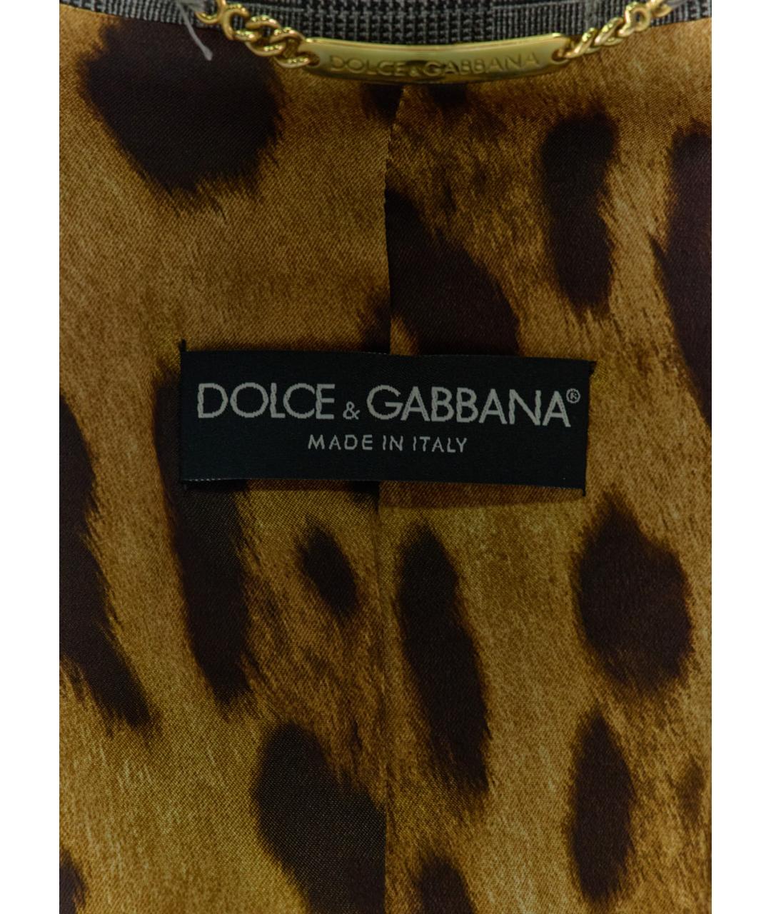 DOLCE&GABBANA Серый шерстяной жакет/пиджак, фото 3