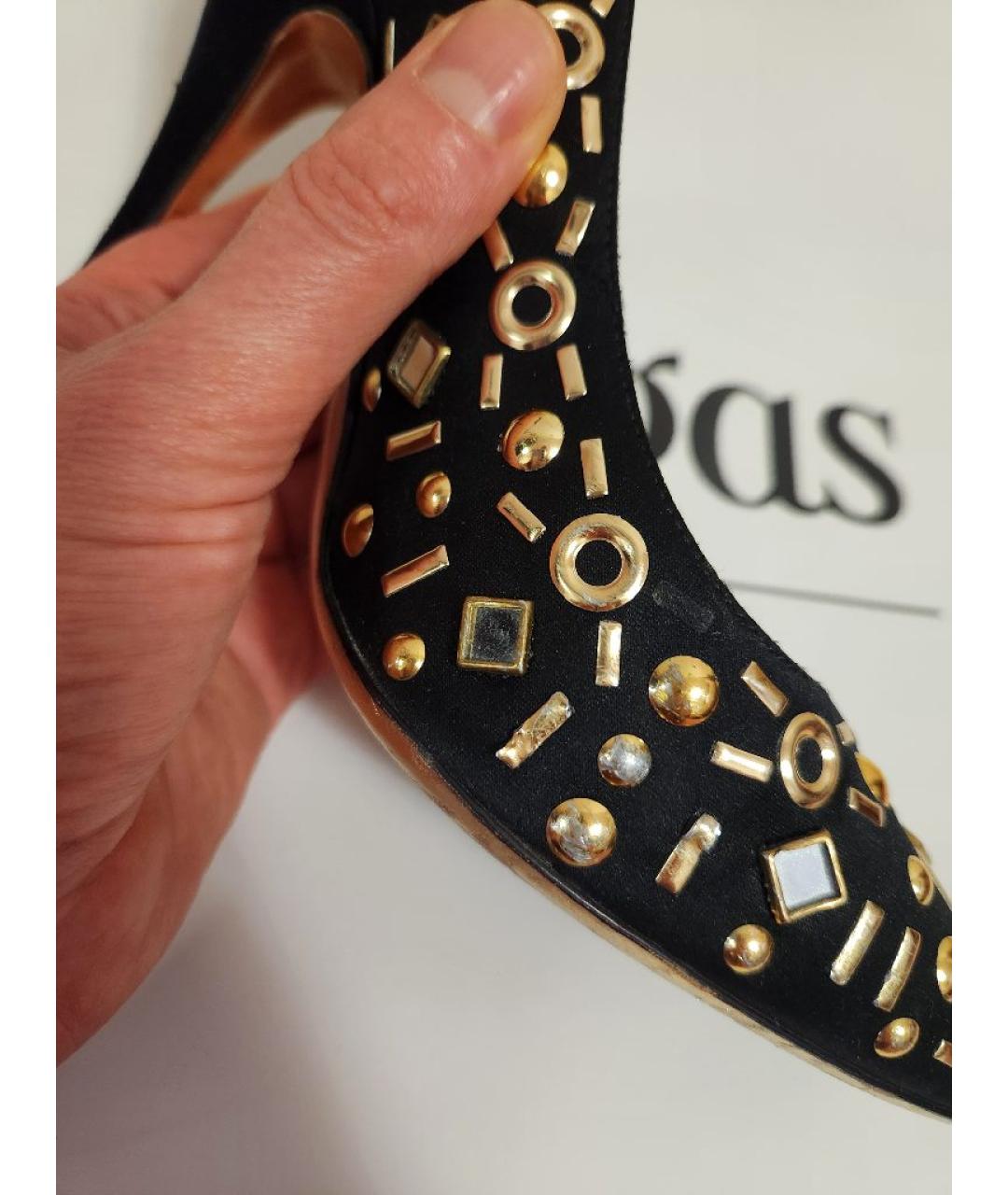 MOSCHINO Черные кожаные туфли, фото 5