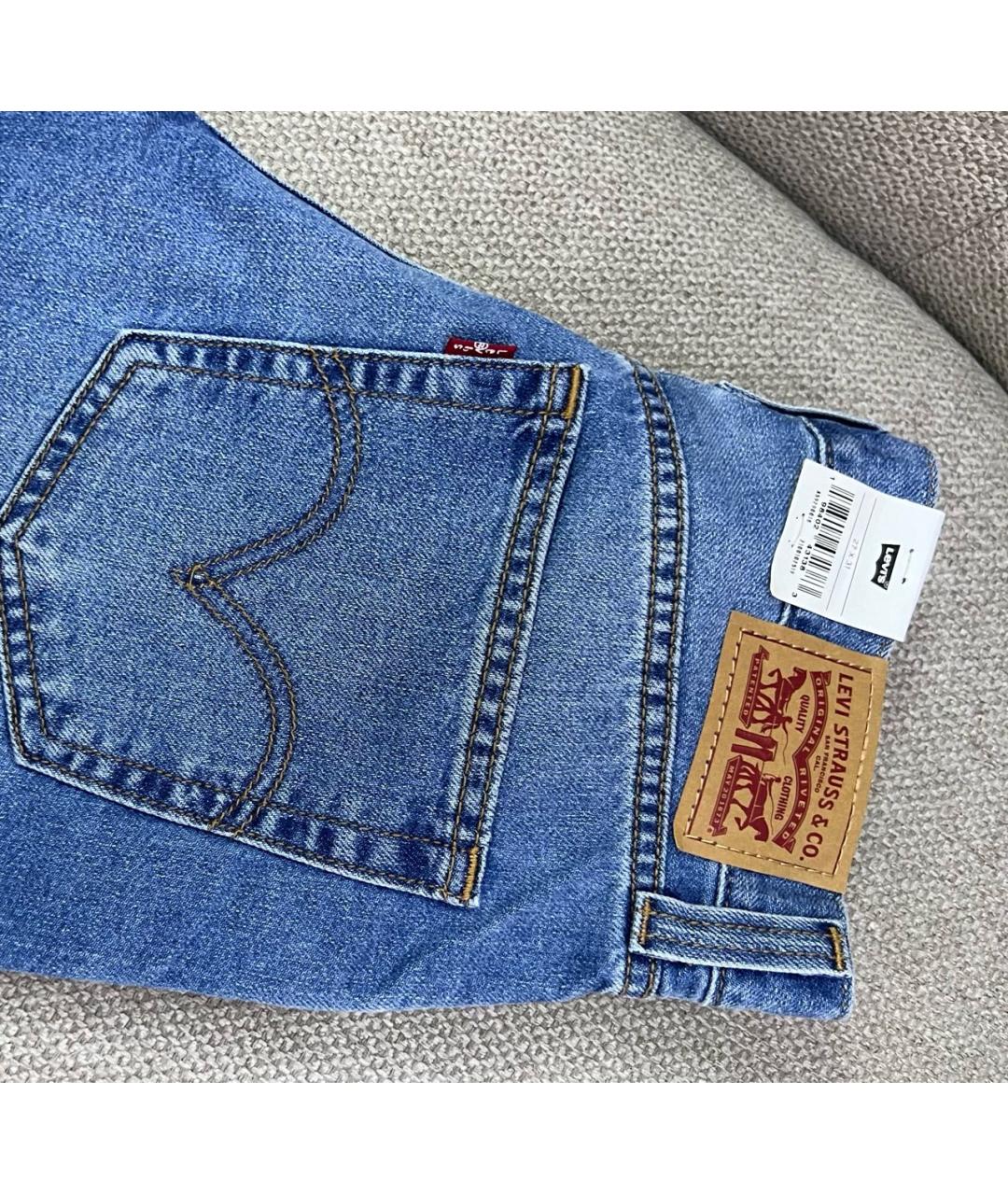 LEVI'S Голубые прямые джинсы, фото 3