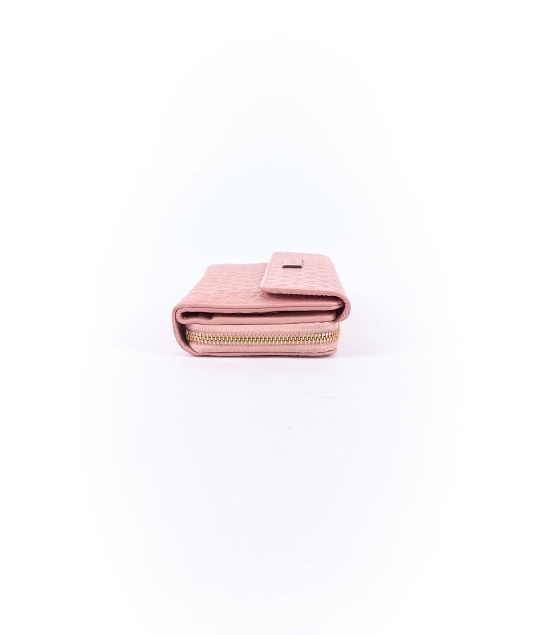 GUCCI Розовый кожаный кошелек, фото 2