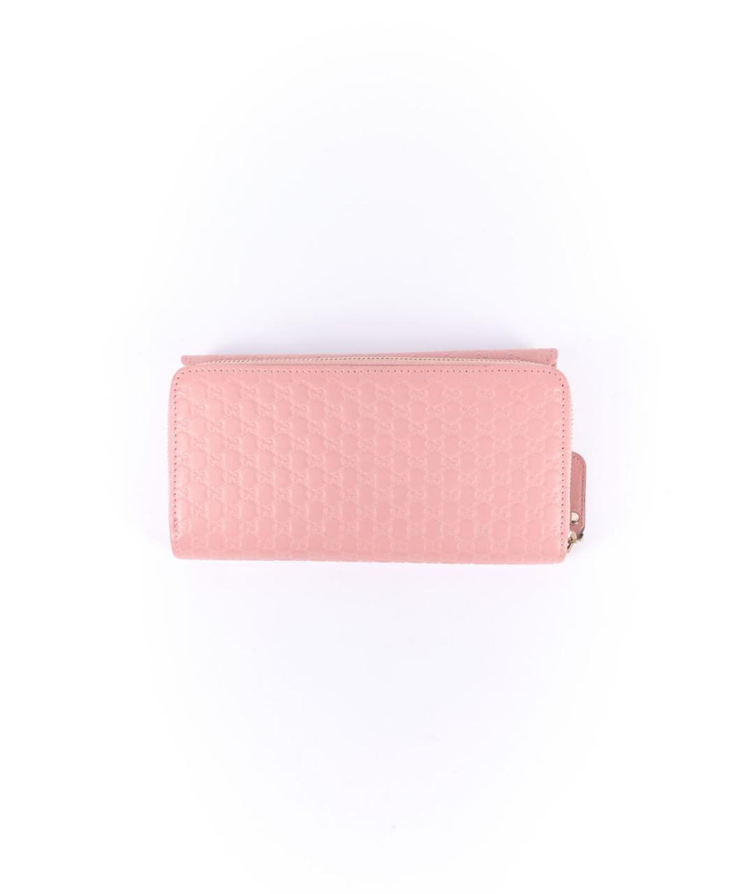GUCCI Розовый кожаный кошелек, фото 3