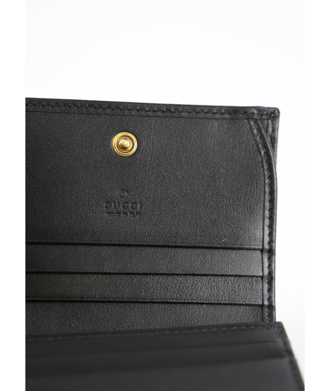 GUCCI Черный кожаный кошелек, фото 5