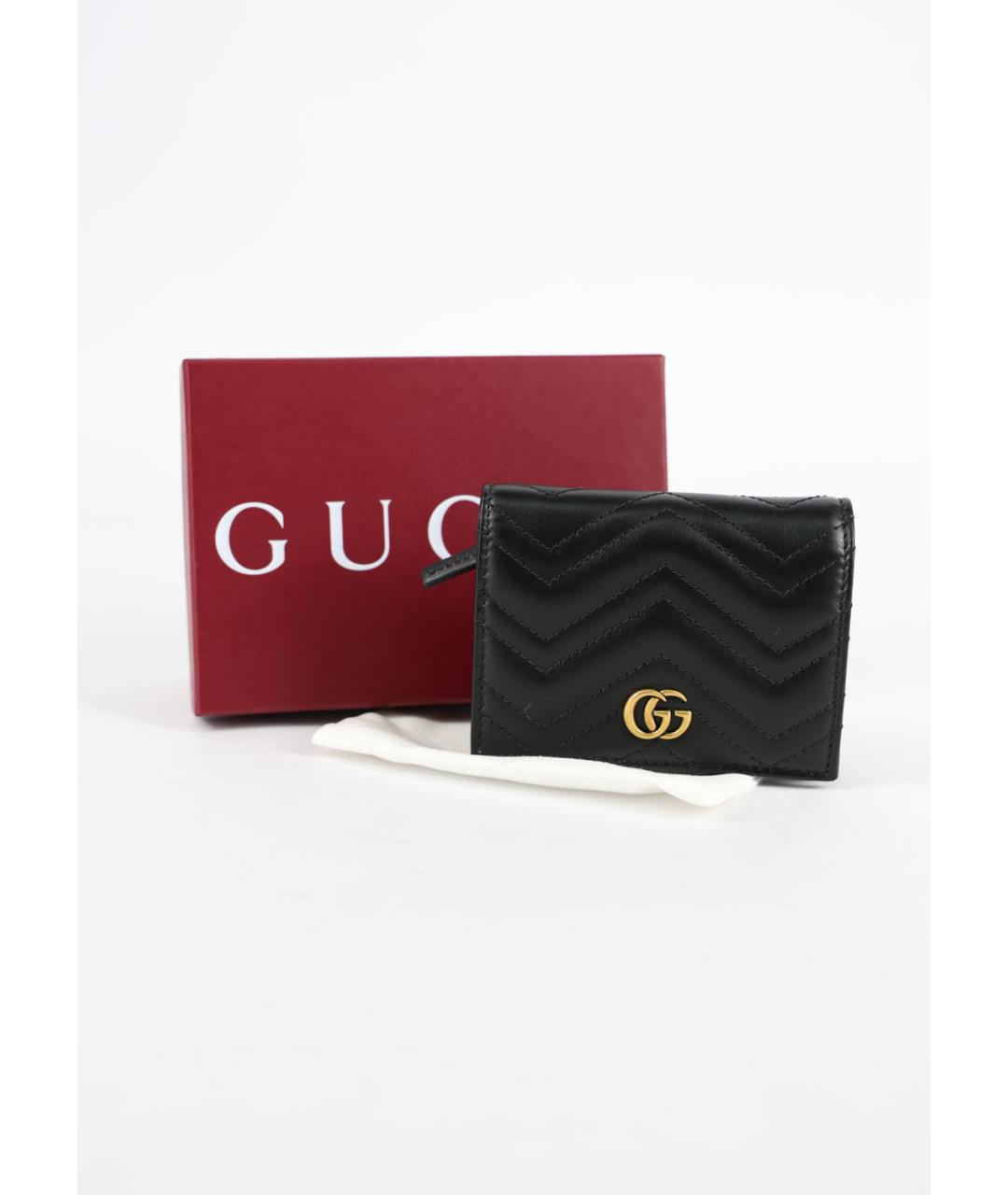 GUCCI Черный кожаный кошелек, фото 6