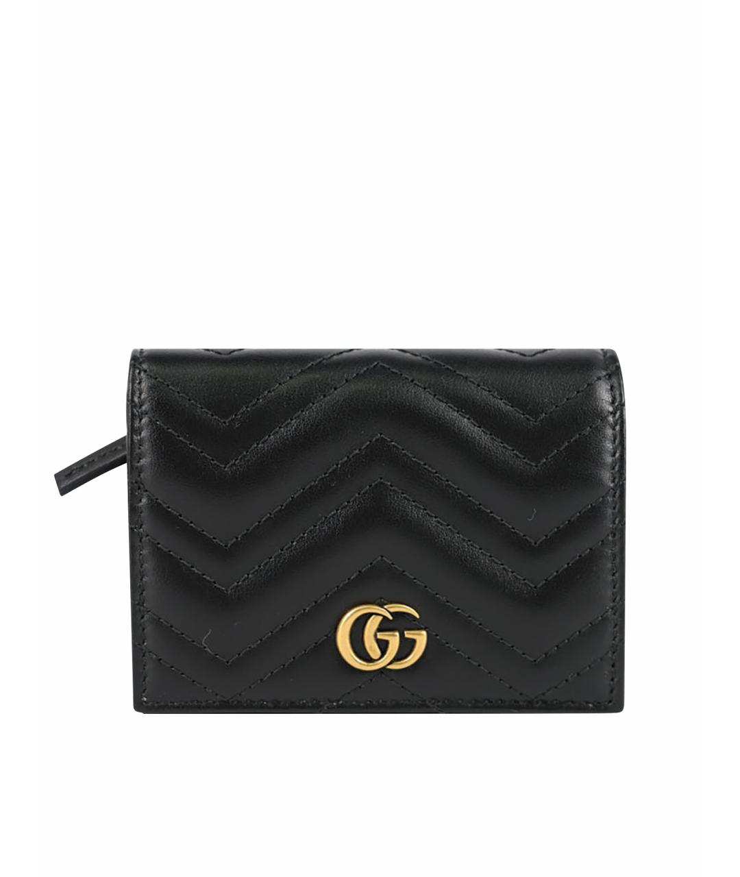 GUCCI Черный кожаный кошелек, фото 1