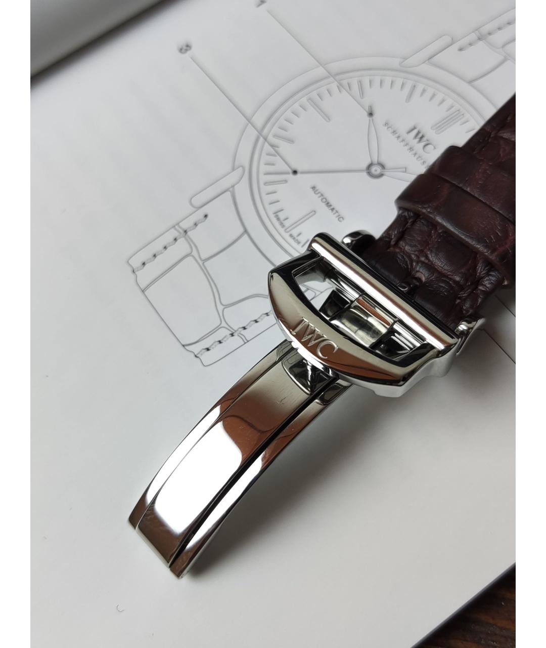 IWC Schaffhausen Серебряные металлические часы, фото 6