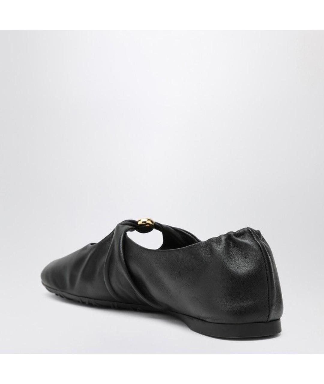 LOEWE Черные кожаные балетки, фото 3
