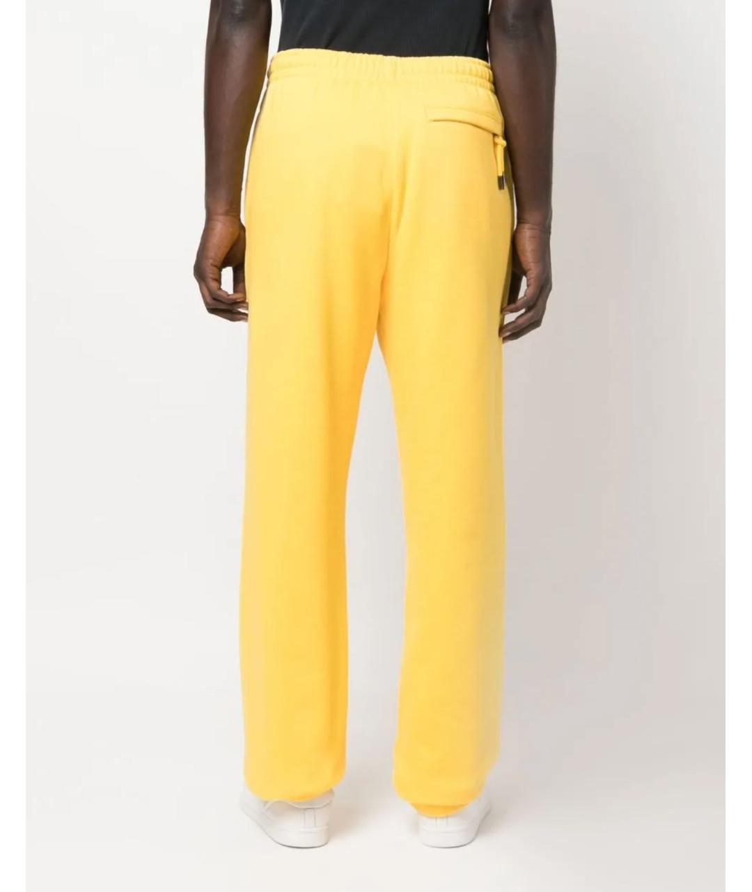 JACQUEMUS Желтые хлопковые повседневные брюки, фото 4