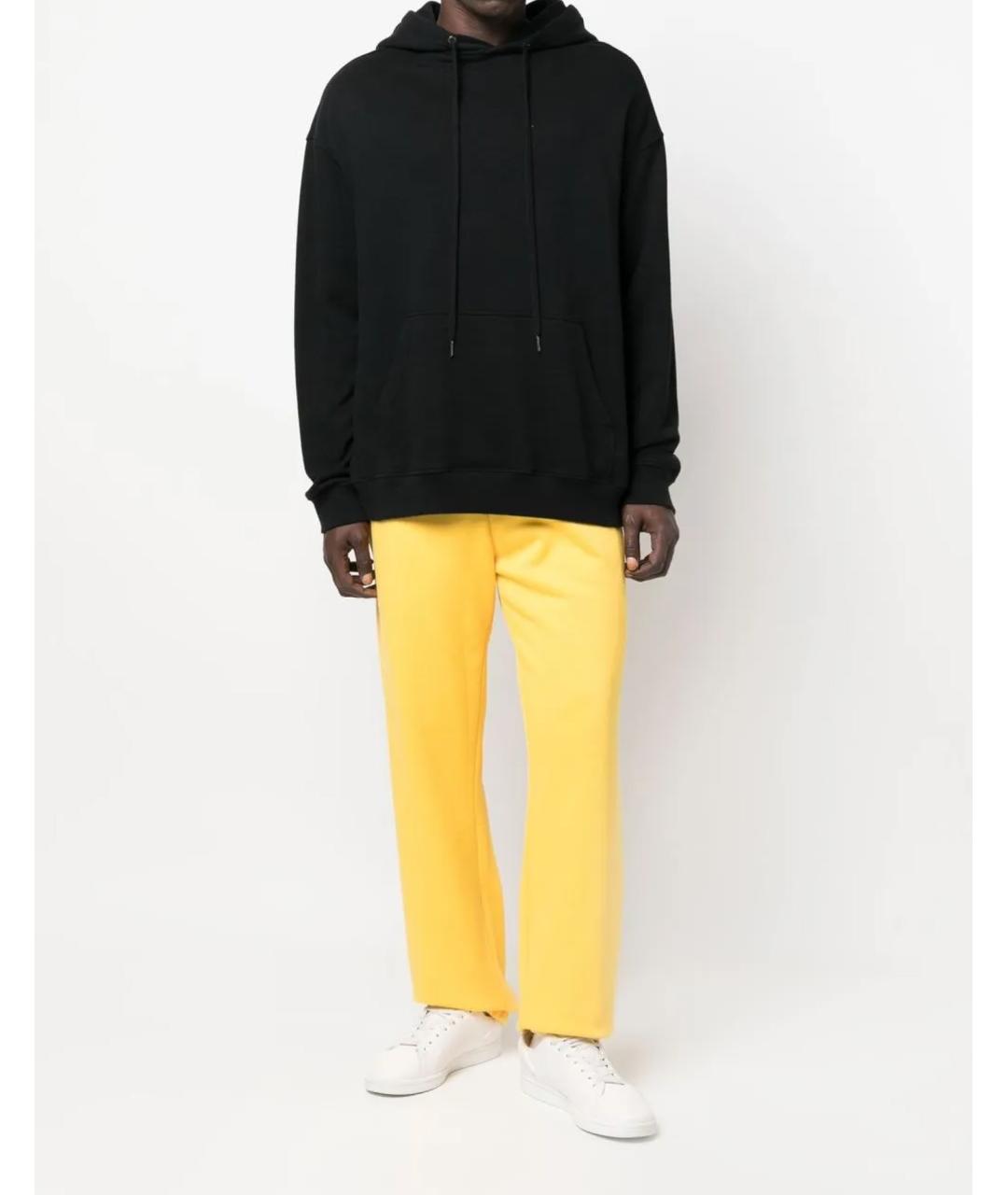 JACQUEMUS Желтые хлопковые повседневные брюки, фото 2