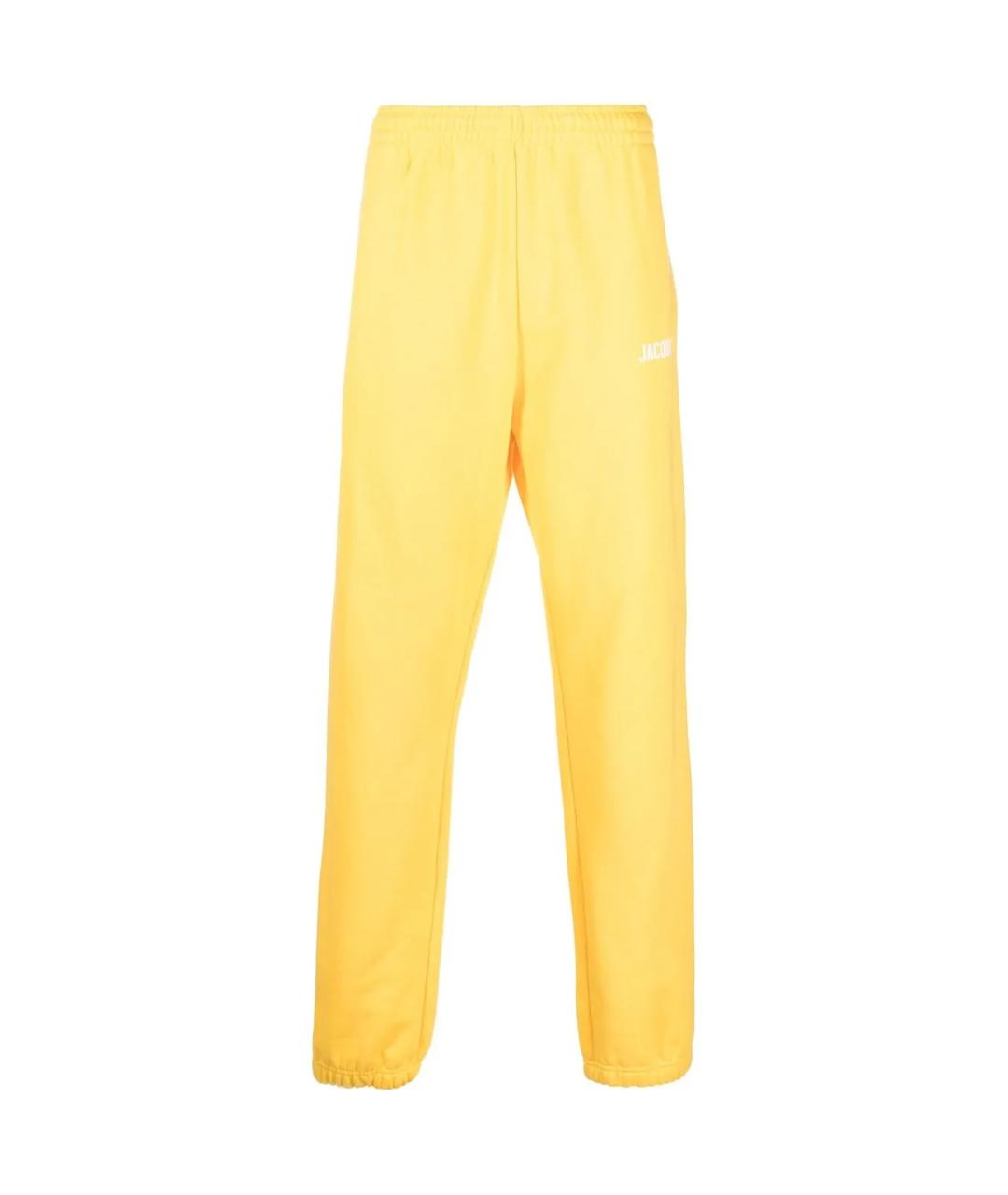 JACQUEMUS Желтые хлопковые повседневные брюки, фото 1