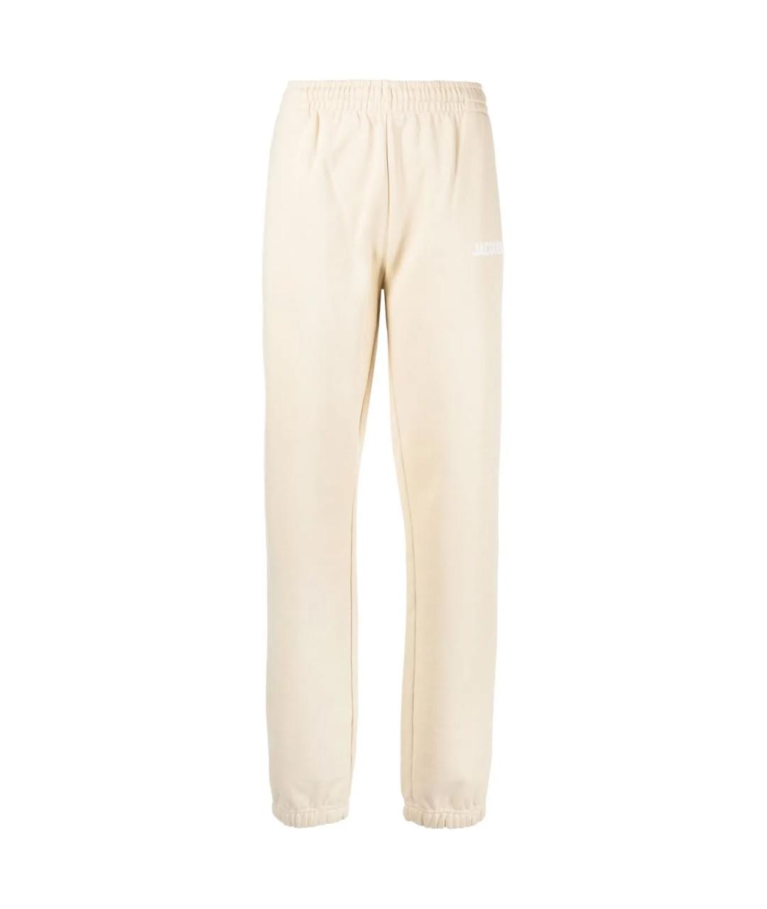 JACQUEMUS Бежевые хлопковые повседневные брюки, фото 1