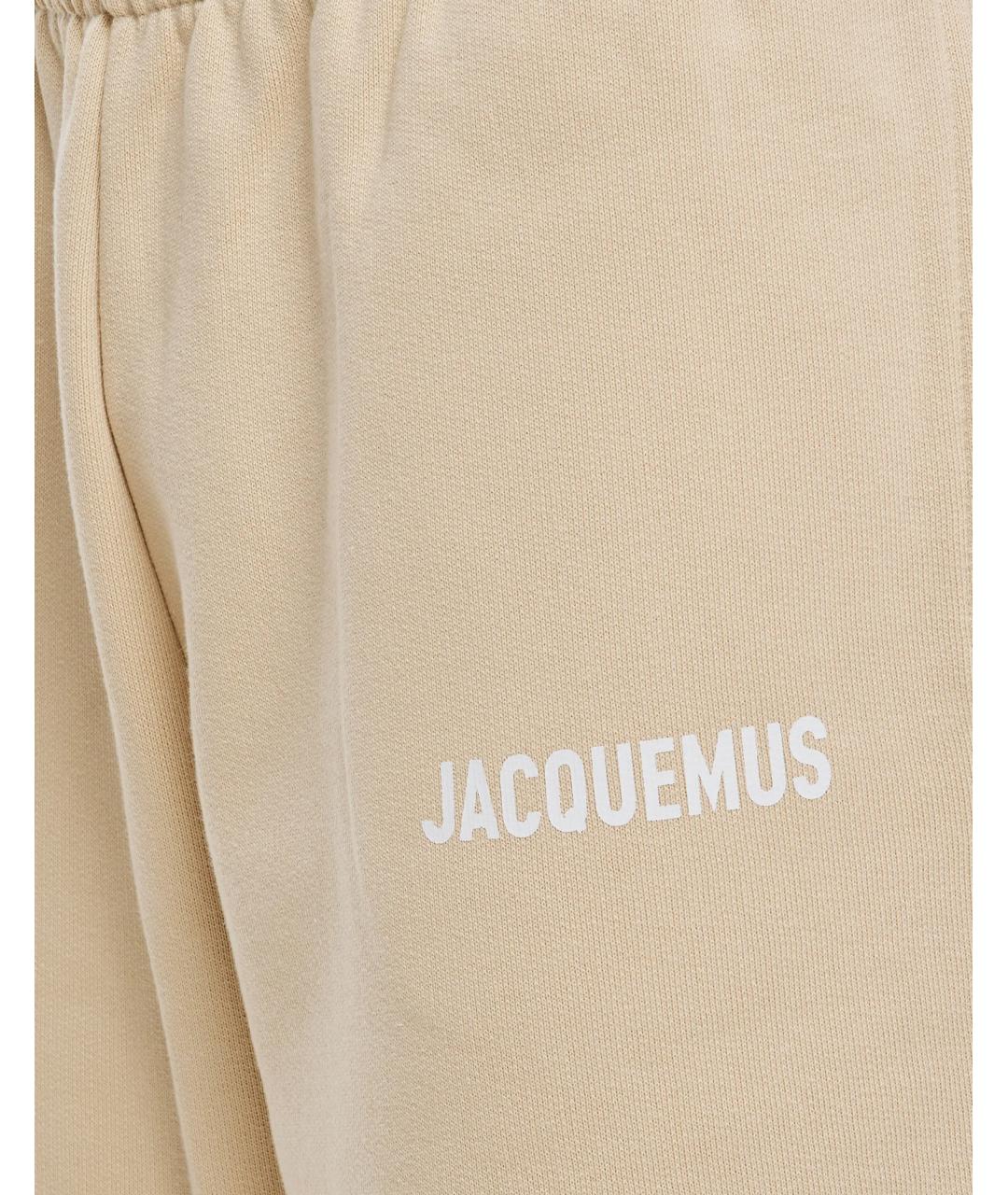 JACQUEMUS Бежевые хлопковые повседневные брюки, фото 5