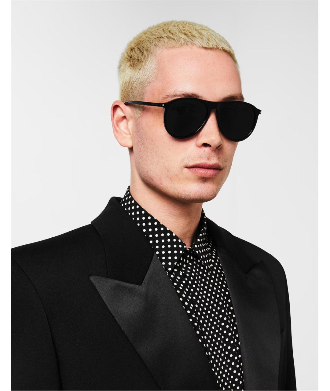 SAINT LAURENT Черные солнцезащитные очки, фото 4