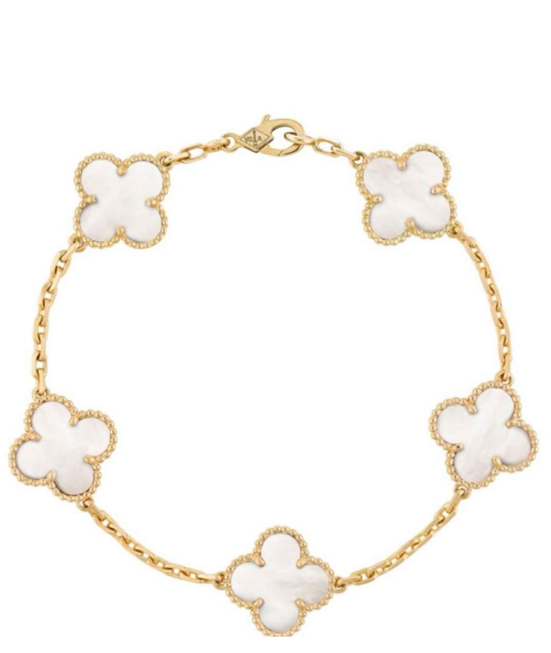VAN CLEEF & ARPELS Белый браслет из желтого золота, фото 1