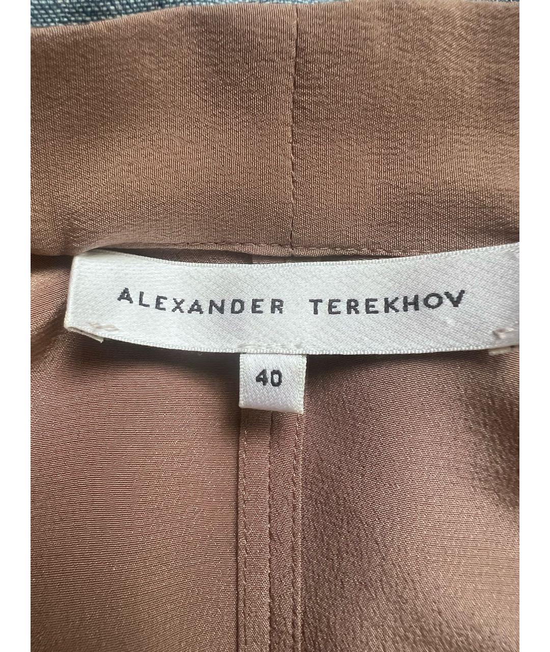 ALEXANDER TEREKHOV Бежевое вискозное вечернее платье, фото 4