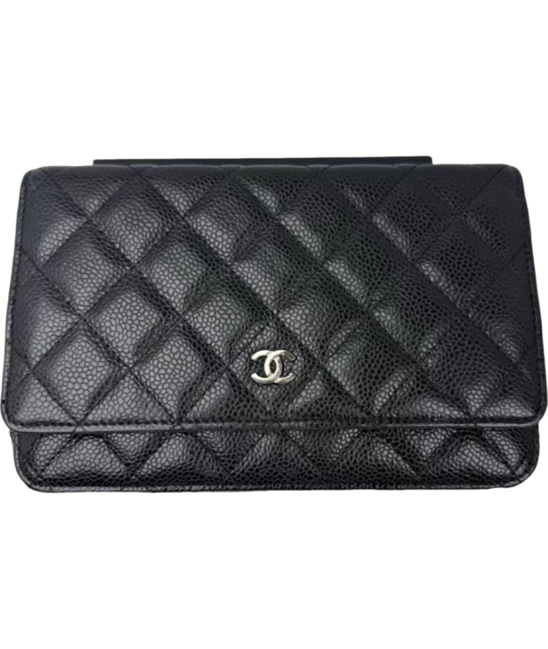 CHANEL Черная кожаная сумка через плечо, фото 6