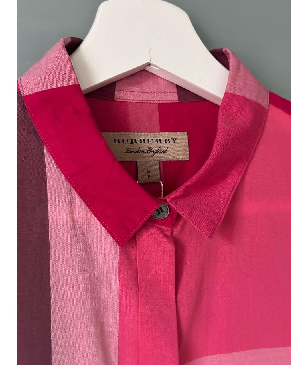 BURBERRY Розовая хлопковая рубашка, фото 3