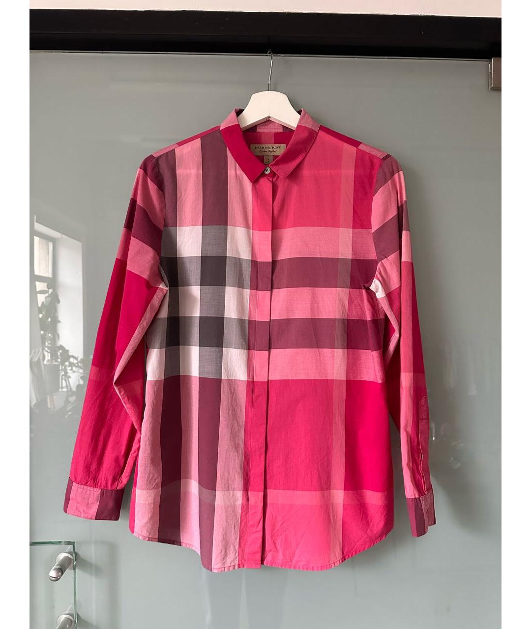 BURBERRY Розовая хлопковая рубашка, фото 7
