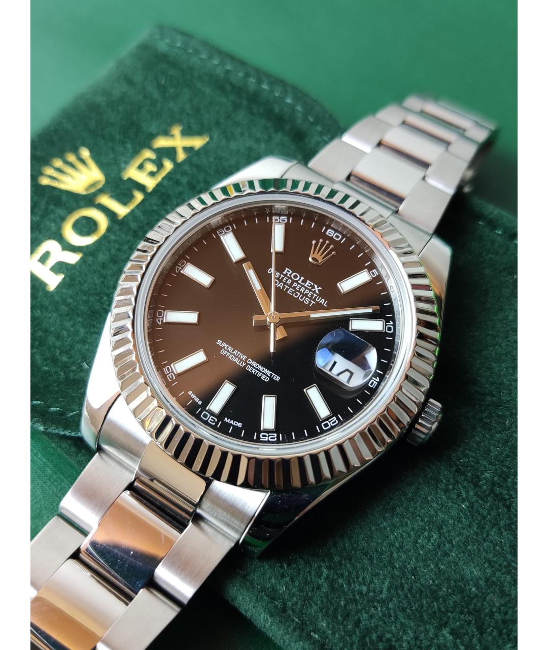ROLEX Серебряные металлические часы, фото 2