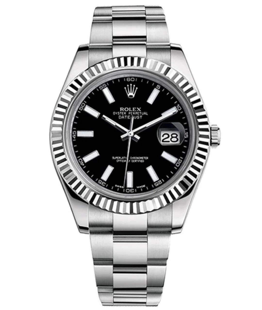 ROLEX Серебряные металлические часы, фото 1