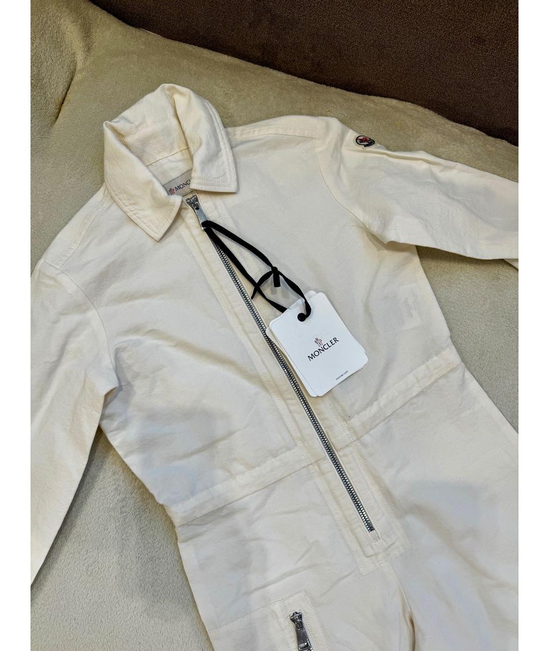 MONCLER Бежевый хлопковый комбинезон, фото 5