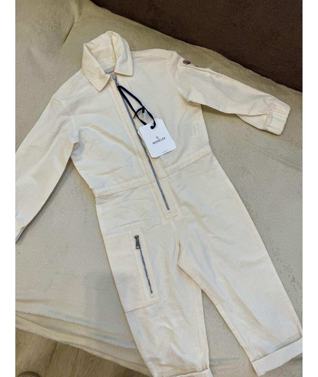 MONCLER Бежевый хлопковый комбинезон, фото 3