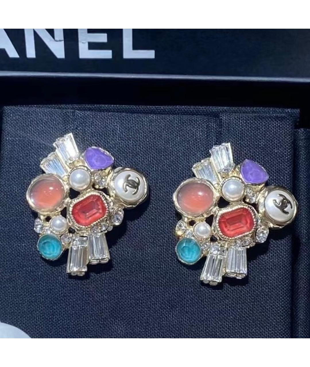 CHANEL Металлические серьги, фото 2