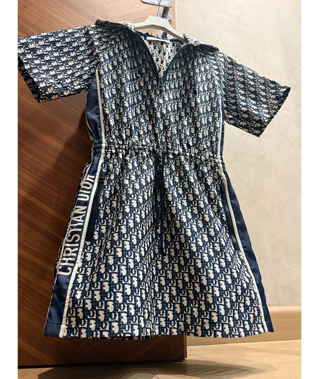 CHRISTIAN DIOR Бежевое полиэстеровое повседневное платье, фото 5