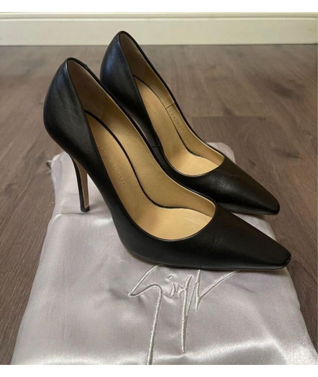 GIUSEPPE ZANOTTI DESIGN Черные кожаные туфли, фото 3