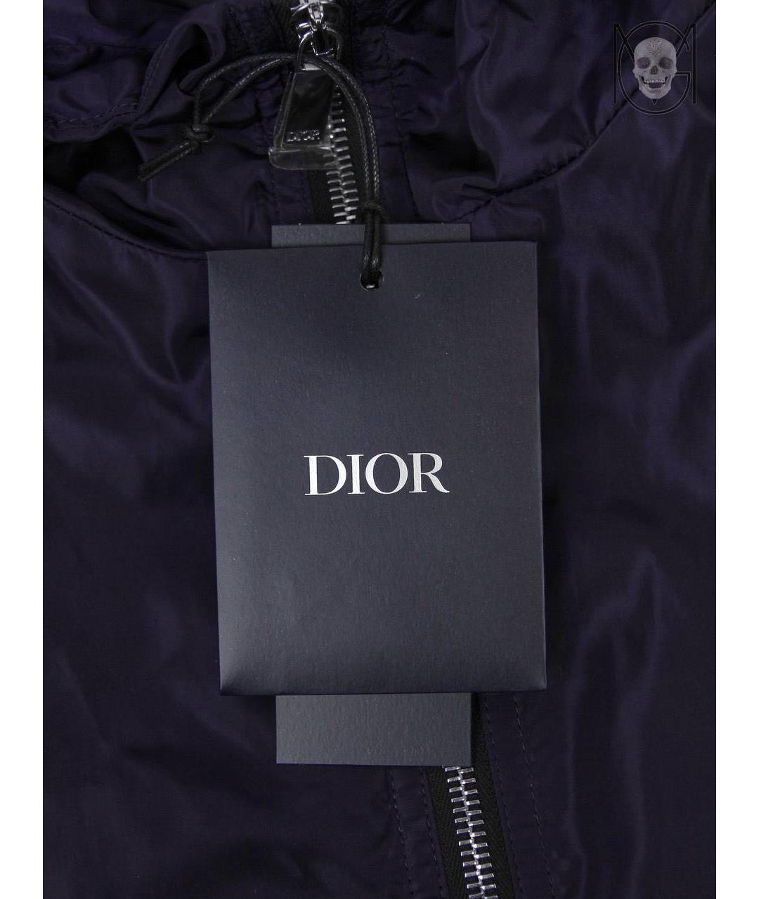 CHRISTIAN DIOR Темно-синяя полиамидовая куртка, фото 3