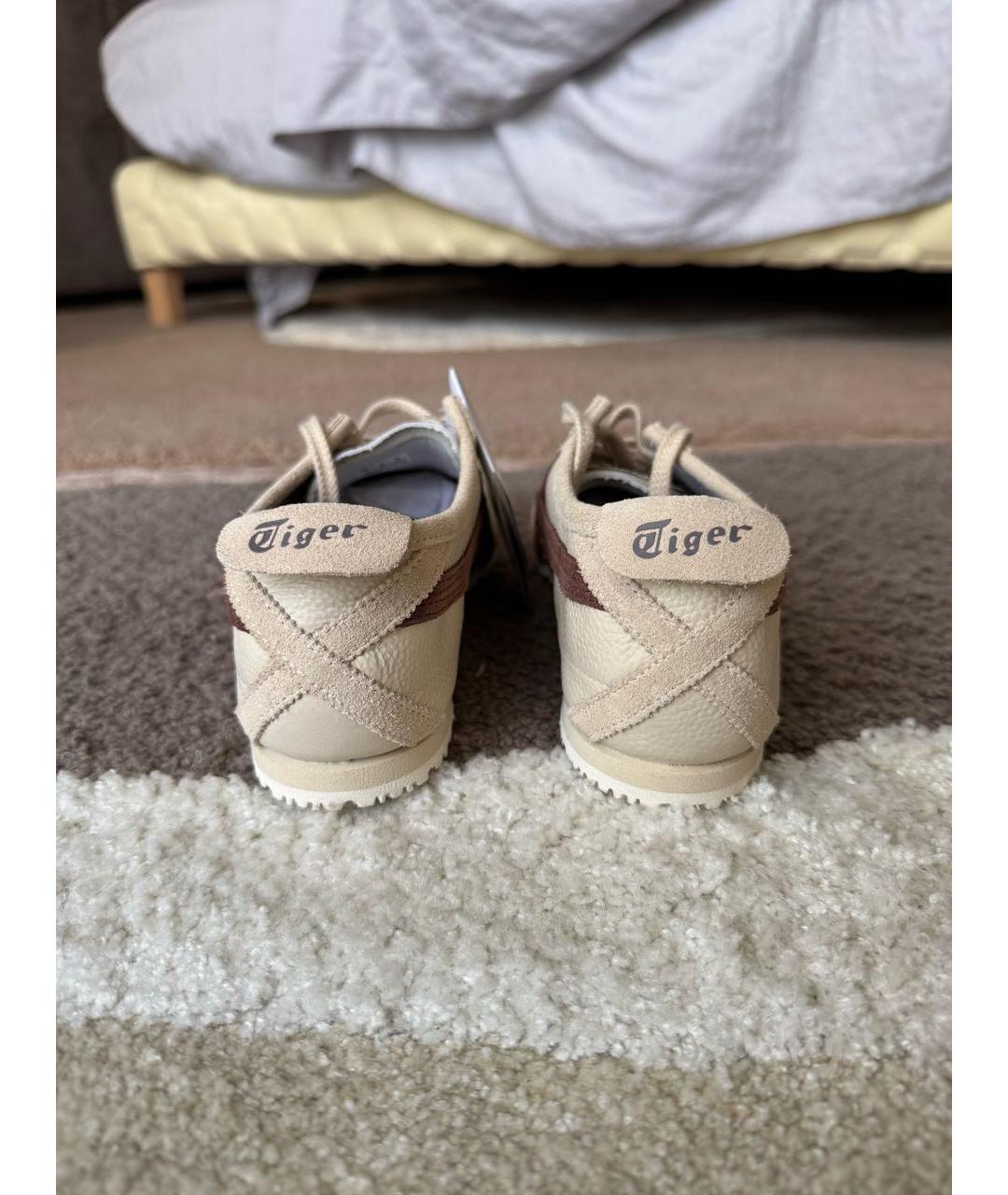 ONITSUKA TIGER Бежевые кожаные кроссовки, фото 5
