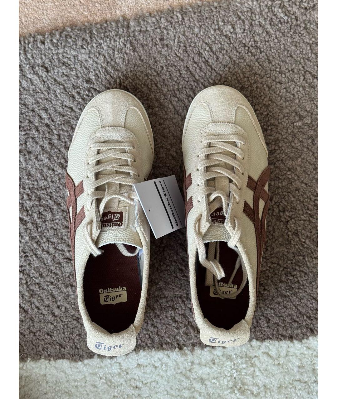 ONITSUKA TIGER Бежевые кожаные кроссовки, фото 4