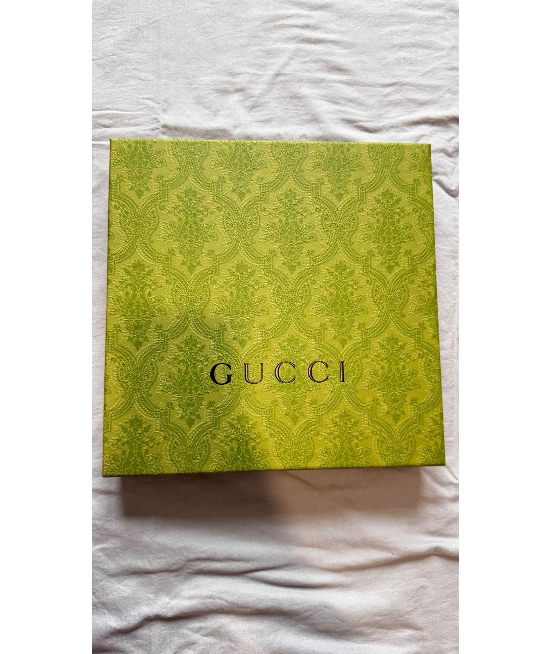 GUCCI Бежевый шелковый шарф, фото 4
