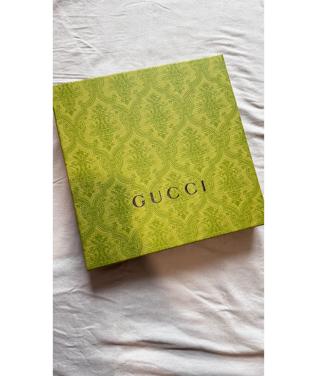 GUCCI Бежевый шелковый шарф, фото 4