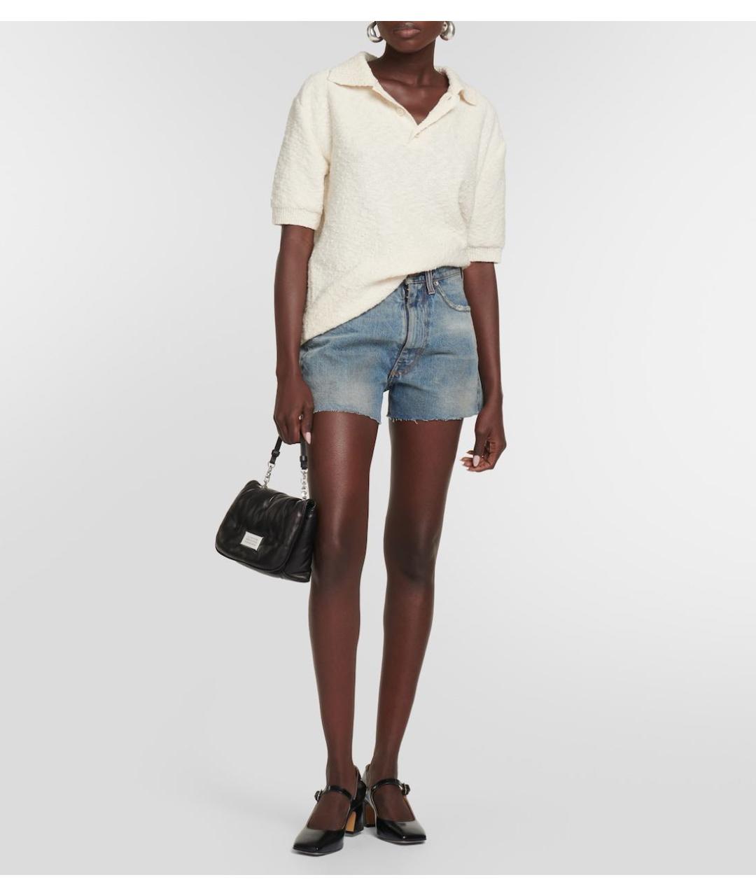 MAISON MARGIELA Синие деним шорты, фото 3