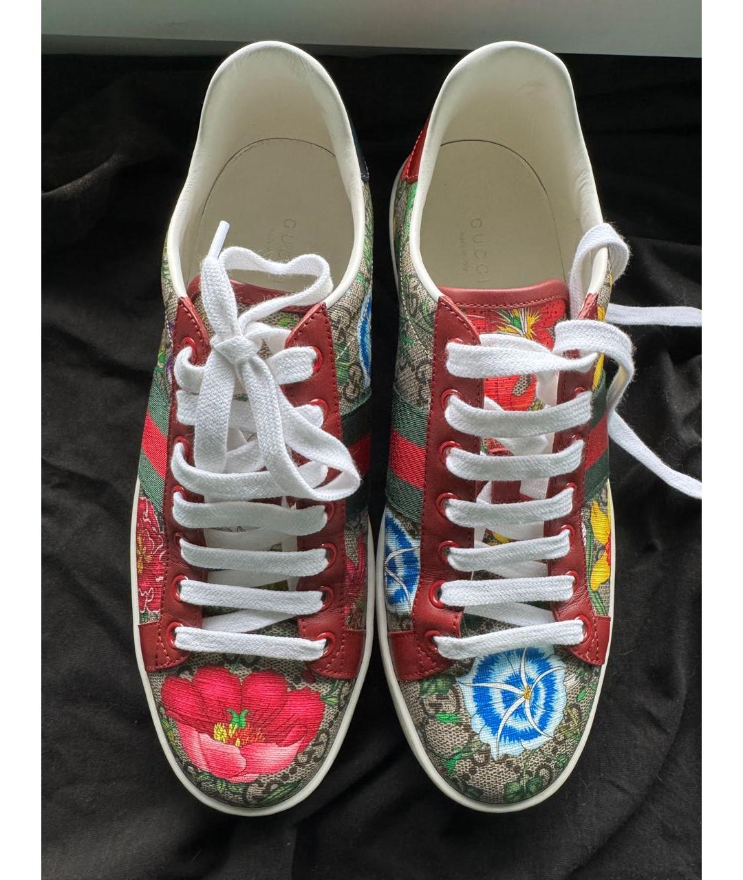 GUCCI Мульти кожаные кеды, фото 4