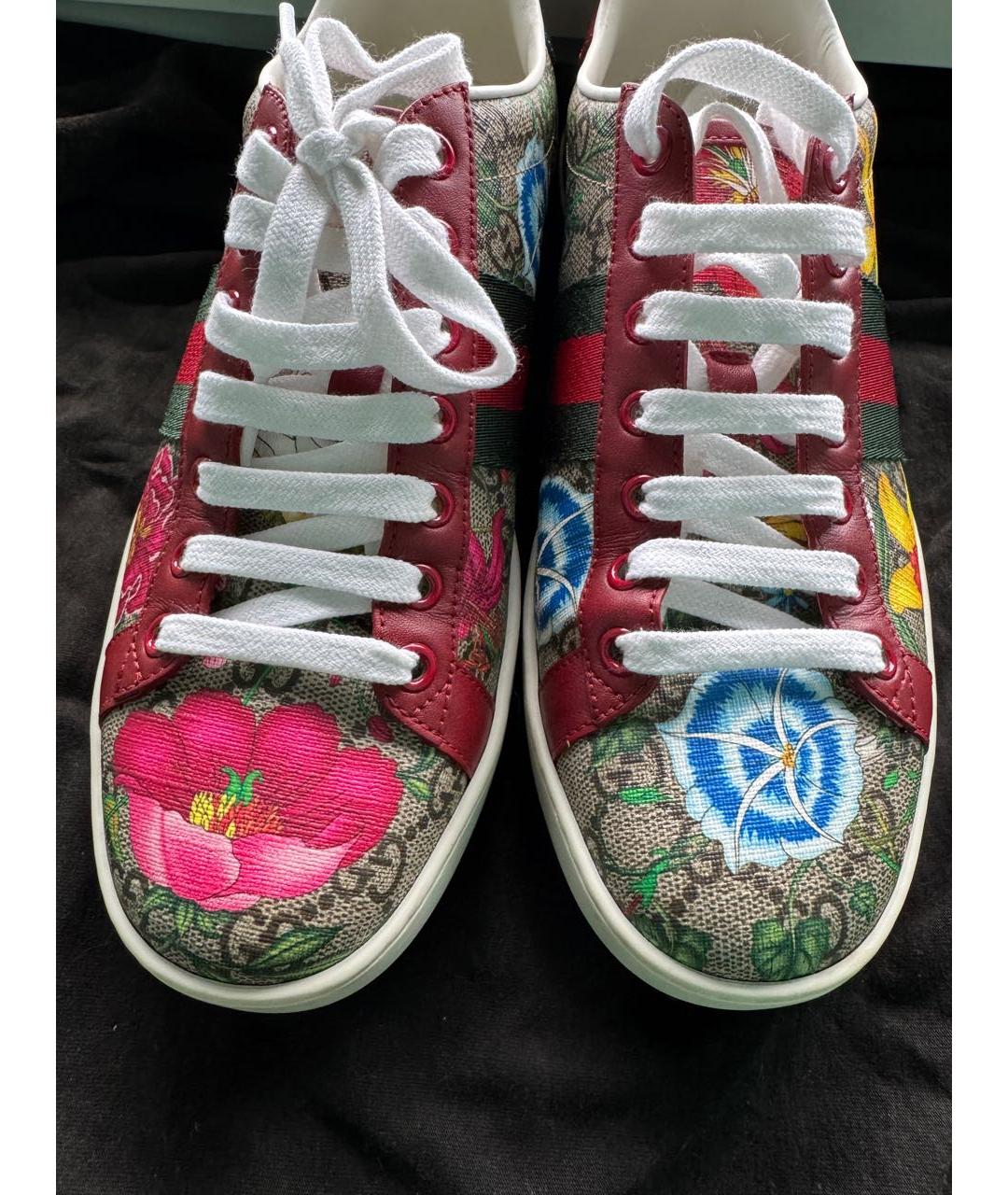 GUCCI Мульти кожаные кеды, фото 2